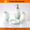 flower relief modern 4-pc ceramic set bathroom accessories